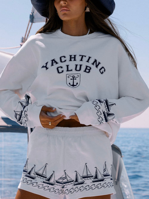 Devyn Oversized Sweatshirt in Regatta Anchor
