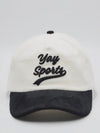 Yay Sports Cord Truckers Hat in Black