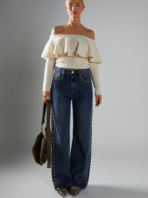 Dust Your Shoulders Off Knit in Cream