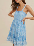 Top Tier Mini Dress in Cornflower