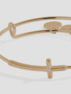 Cross Inline Bangle in Gold