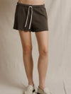Layla French Terry Shorts in Dark Olive
