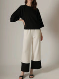 Charlotte Quarter Length Sleeve Top in Black