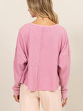 It's Casual Thermal Top in Pink