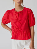 About To Bow Blouse in Red