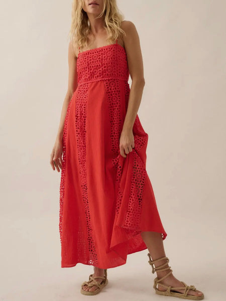 Lotty Dress in Pink Stripe