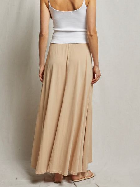 Amy Supima Cotton Skirt in Sand Dune