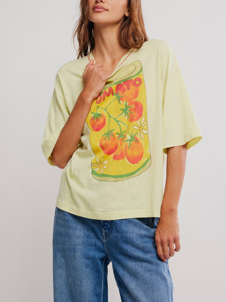 In Spring Tee in Lemon Water Combo