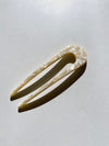 Acetate French Hair Pin in Ivory