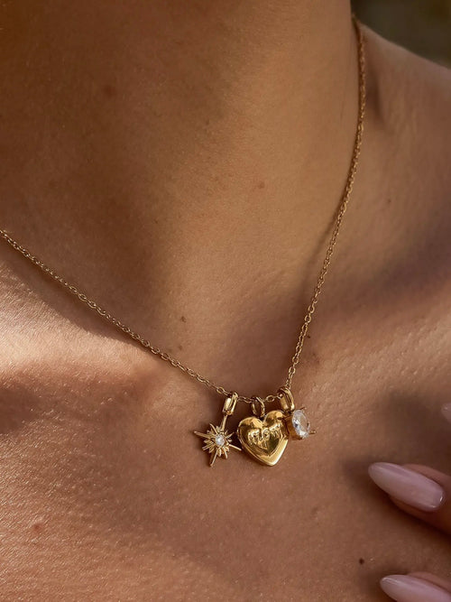 Gentilly MOM Heart Charm Necklace