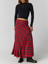 Emberwood Plaid Maxi in Red