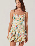 Keyla Dress in Yellow Green Floral