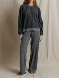 Marley Fleece Pants in Dark Heather Grey