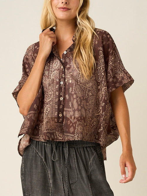 Let's Start A Bandana Top in Maroon