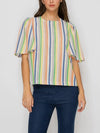 Mocktails on Monday Stripe Top in Multi