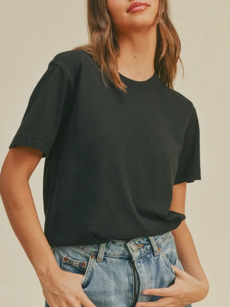 Pockets Please Tee in Dark Teal