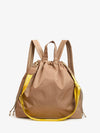 Sac Tout Backpack in Latte Recycled Nylon Twill