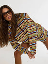 Vespera Top in Paradise Stripe