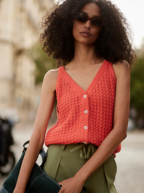 Alessia Knit Tank in Summer Fig