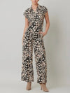Cut It Out Printed Jumpsuit in Black