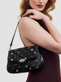 Mary Motif Quilted Crossbody Clutch