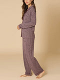 Aria Slim Notch Collar PJ Set in Wild Driftwood