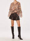 Margaery Top in Brown Floral