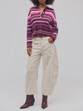 Trading Up Stripe Polo in Berry Combo