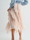 She's Magic Ruffle Skirt in Blush