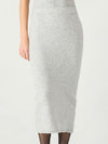 You're Kidding Midi Skirt in Light Grey