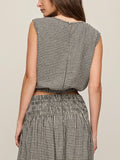 Merit Gingham Top in Black