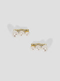 Graduated Pearl Crystal Stud Earrings