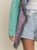 Paisley Party Cardigan in Lavender Combo