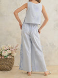 Summer Soiree Pant in Blue Stripe