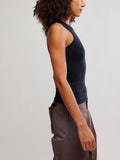 So Soft Seamless Modal Tank in Black