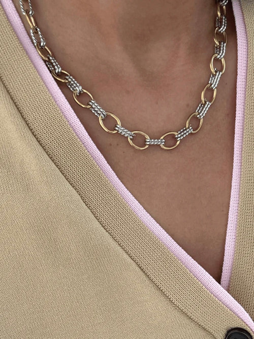 Mini Roxy Necklace in Two Tone