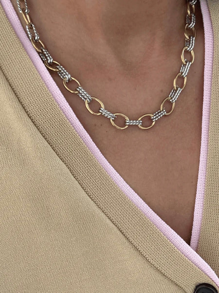 Mini Roxy Necklace in Two Tone