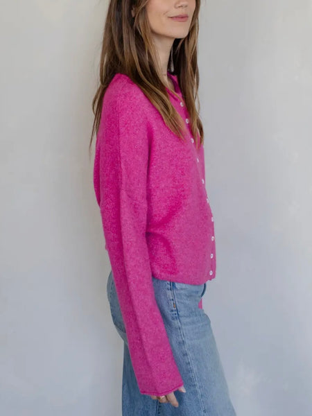 Piper Cardigan in Fuchsia