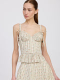 Rosalia Top in Ivory & Olive