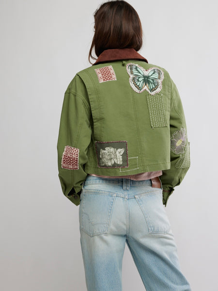 Martha Workwear Appliques in Callisto Green