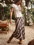 Petalwood Maxi Skirt in Nightfall