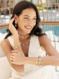 Golden Nautilus Shell Cuff Bracelet