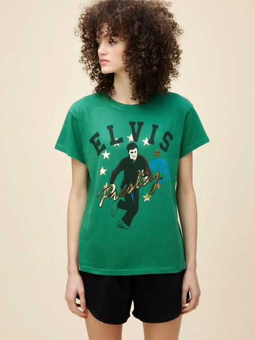 Sun Records X Elvis Collegiate Tour Tee in Jade