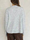 Piper Mock Neck Pullover in Heather Grey