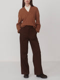 Layne Wide Leg 29.5 in Dark Cocoa Mini Check