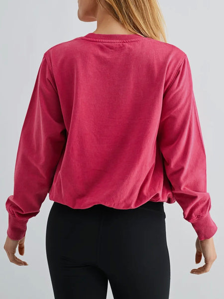 Cozy In The Clouds Sweatshirt in Hot Pink