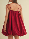 Bring The Bubbles Mini Dress in Burgundy