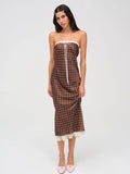 Daisy Mae Midi Dress in Chocolate