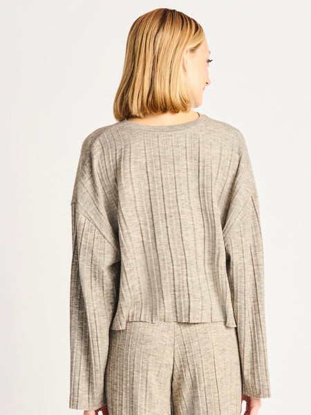 Shiloh Sweater in Taupe/Grey Heather