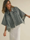 To The Rescue Cape Jacket in Denim